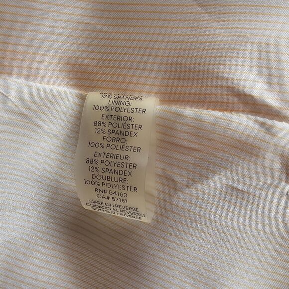 Calvin Klein Faux Pearl Button Open Front Blazer Peach Size 14 NWT - Picture 7 of 10